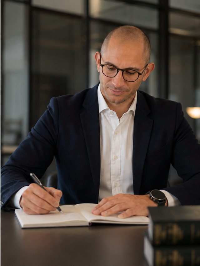 Mag. Franz Zöhrer bei der Arbeit am Schreibtisch